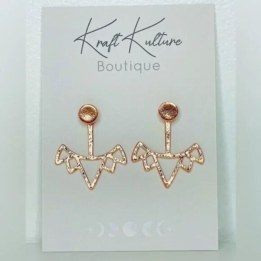 Rose Gold Tone Multi-Way Earrings NWT